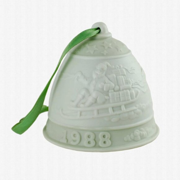 Lladro NIB VINTAGE Set of 7 Porcelain Christmas Bells, 1987 thru 1996, 3"Hx3"W - Picture 3 of 8